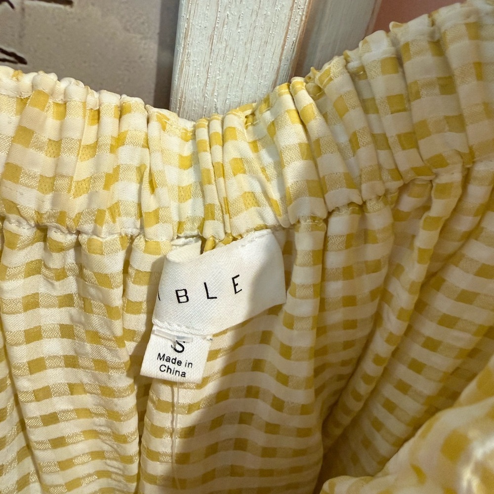 Yellow Gingham Ruffle Sun Dress - Mini - Picture 3 of 3